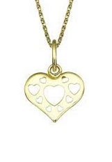 outstanding teensy-weensy solid yellow gold childrens necklace